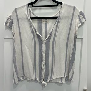 Thread & Supply M blue/white striped blouse